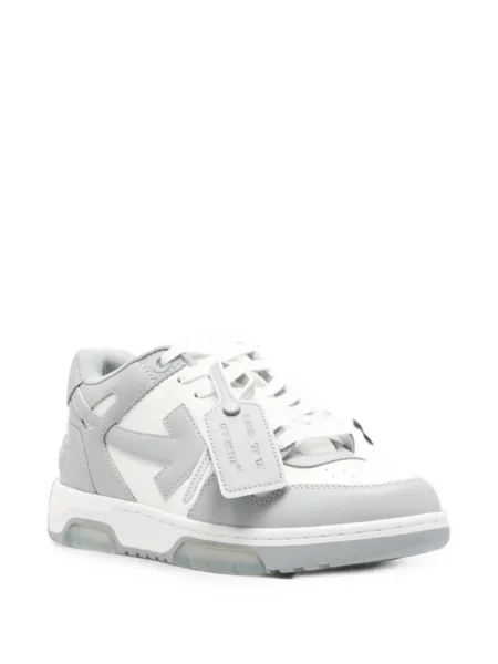 Sneakerși Off-white din piele business alb