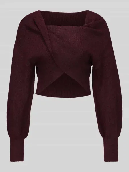 Sweter w optyce kopertowej o kroju regular fit model AVA' Pieces