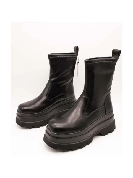 Botine Buffalo cu platformă negru