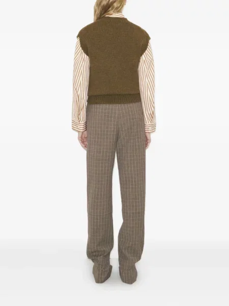 Vestă Tory Burch de lână maro