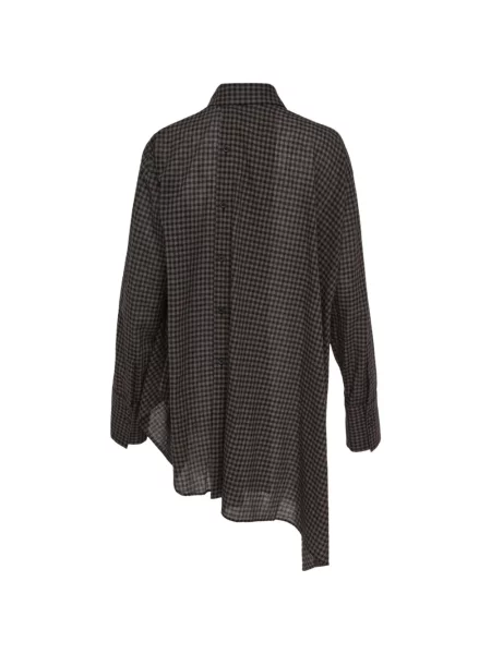 Καρό πουκάμισο Yohji Yamamoto καφέ