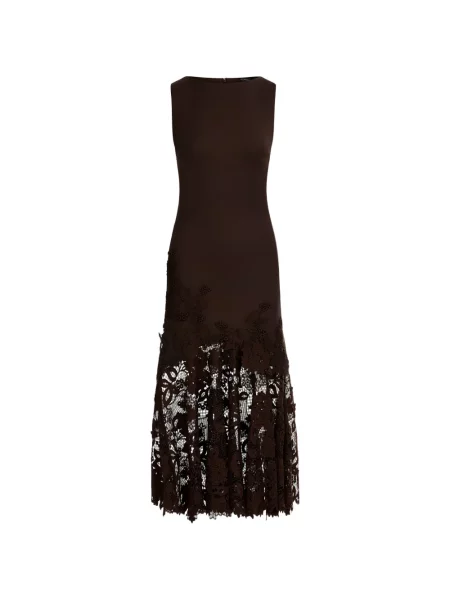 Rochie maxi Oscar De La Renta de costum maro