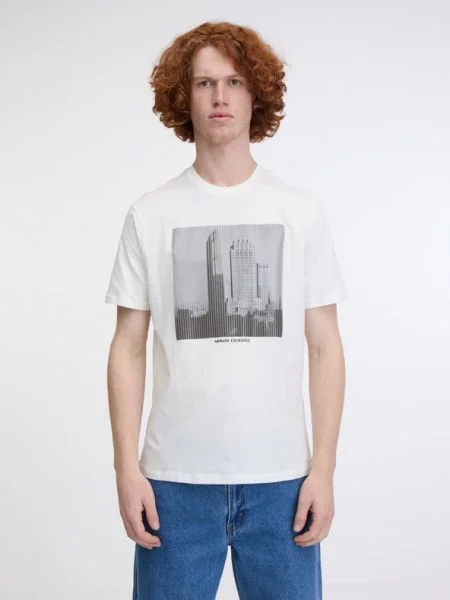 Armani Exchange Tricou alb