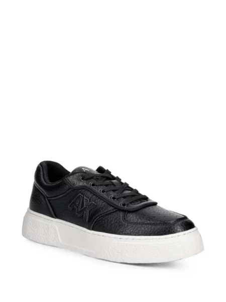 Sneakerși Armani Exchange cu autograf negru