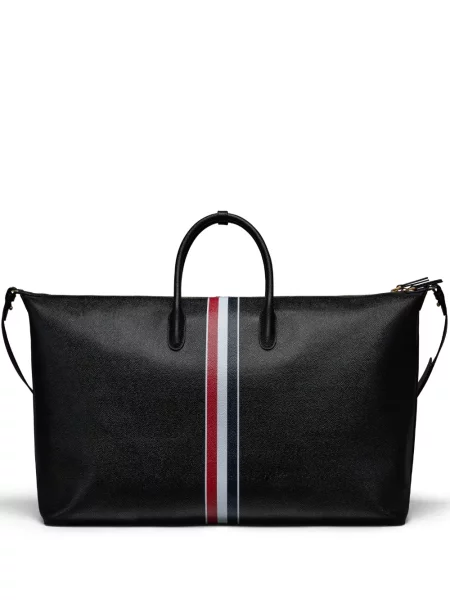 Prugasta torbica Thom Browne crna