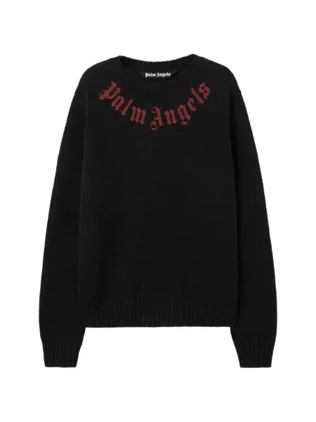 Pulover Palm Angels cu broderie negru