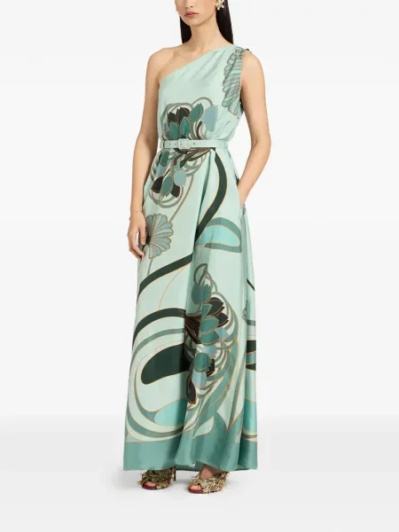 Rochie La Doublej de mătase verde