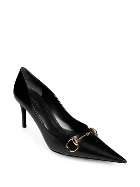 Pantofi cu toc Gucci din piele negru