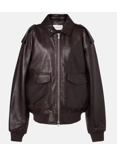 Geanta de piele The Frankie Shop violet