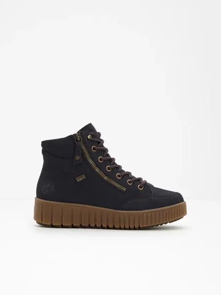 Wysokie sneakersy marki Rieker z membraną Tex niebieskie