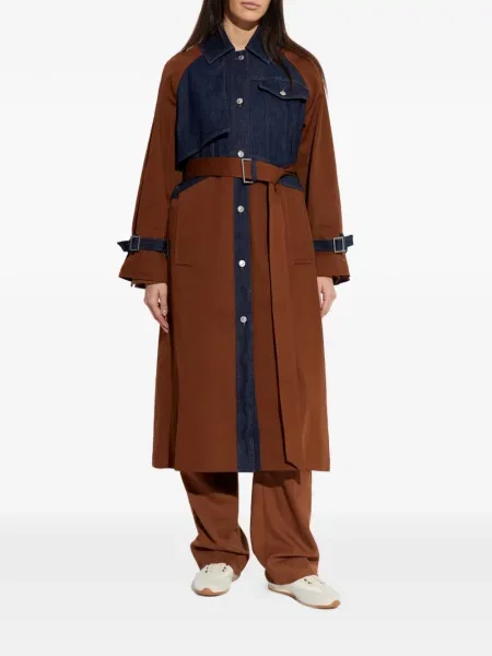 Cu centură palton Allsaints maro