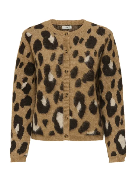 JDY Kardigan smeđa / konjak bijela