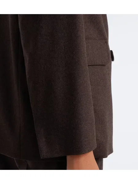 Volneni dvoredni blazer 's Max Mara rjava