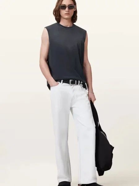 Майка Allsaints без рукавов серая