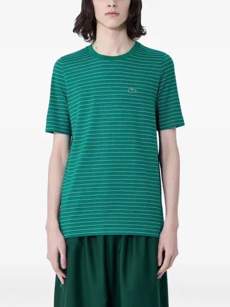 Tricou Lacoste cu dungi verde