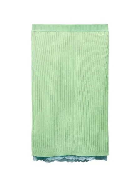 Fustă midi Versace tricotate verde