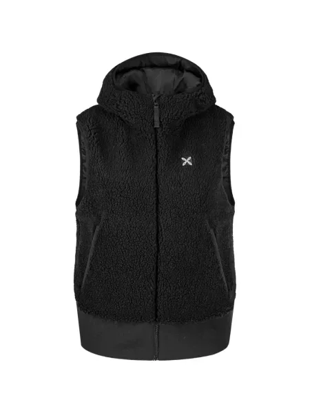 Geacă Montura din fleece cu glugă negru