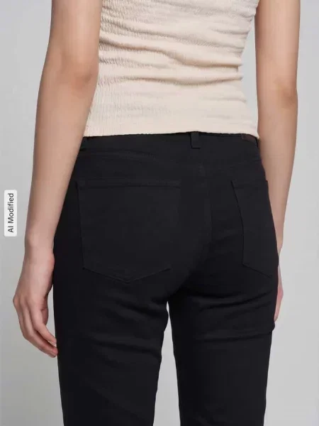 Jeansy o kroju straight fit z mieszanki bawełny Lauren Ralph Lauren czarne