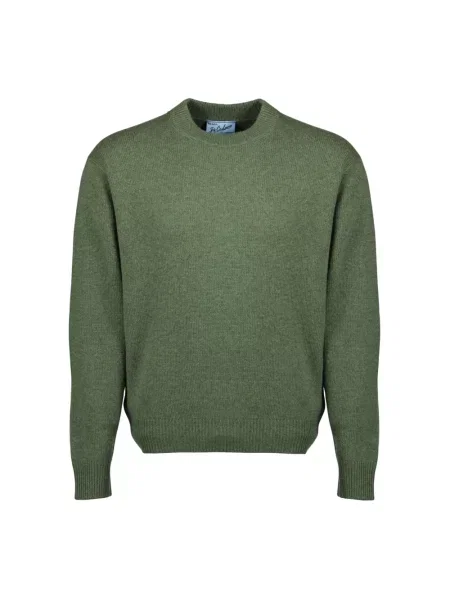 Lniany sweter Prada zielony