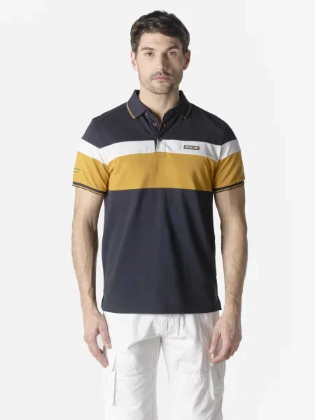 KOROSHI Majica žafran / črna bela