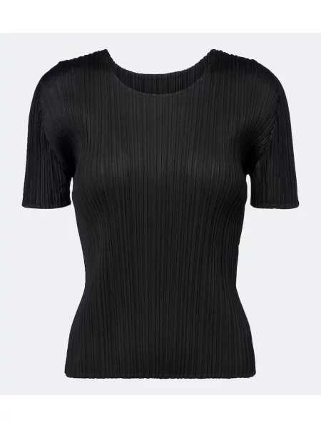 Top Pleats Please Issey Miyake negru