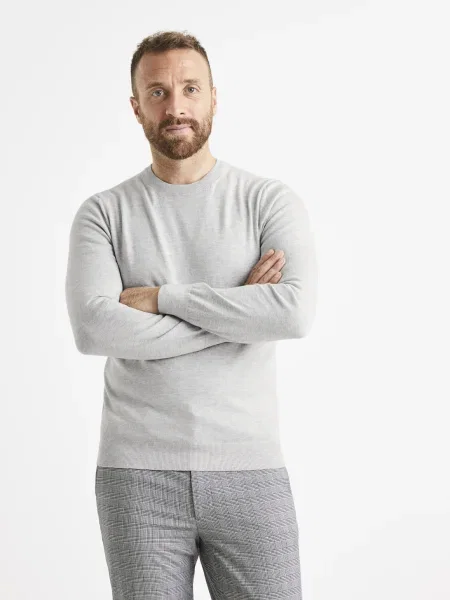 Пуловер Celio сиво