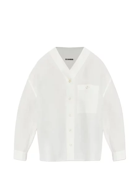 Cămașă Jil Sander de in alb
