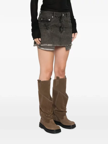 Fusta mini Rick Owens Drkshdw gri