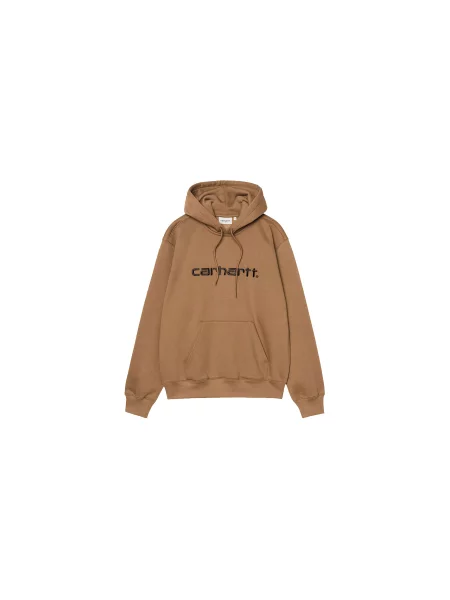 Carhartt WIP Hooded Carhartt Sweat WIP H Brown Black Mężczyźni Bluzy i bluzy z kapturem Carhartt WIP Brązowy Size: M czarna