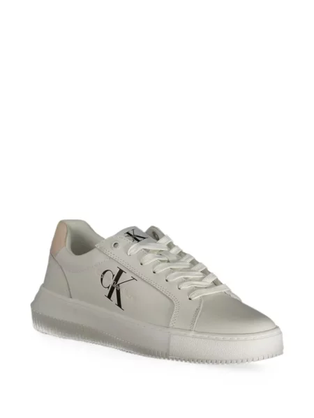 Sneakerși Calvin Klein cu platformă alb