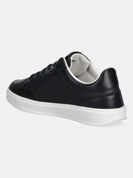 Kožené tenisky Tommy Hilfiger TH HERITAGE COURT SNEAKER LTR černá