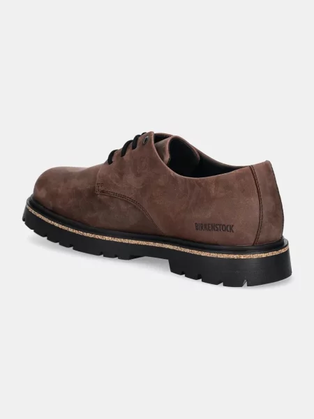 Nubukové polobotky Birkenstock Highwood Lace Low hnědá