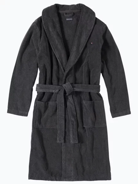 Tommy Hilfiger Szlafrok Mężczyźni jednolity MD szary