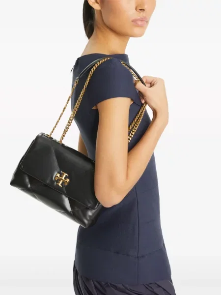 Prošívaná kabelka Tory Burch černá