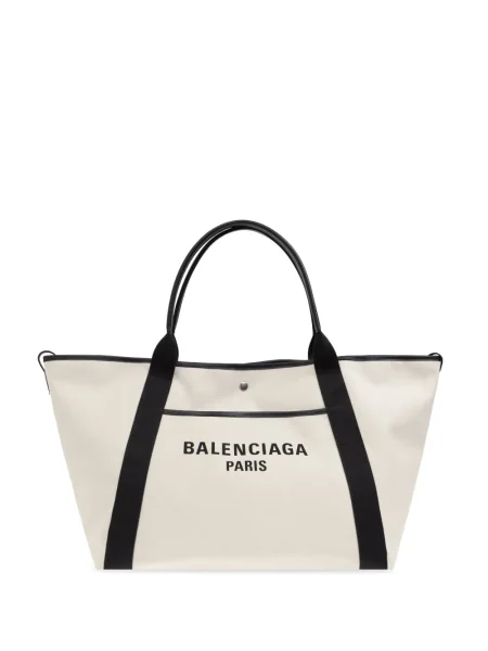 Geantă shopper Balenciaga cu imagine alb