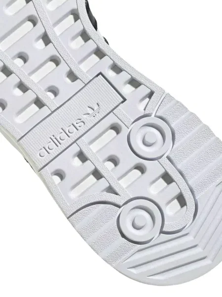 Top Adidas alergare cu decolteu în V alb