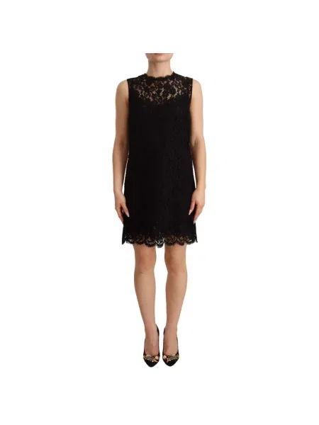 Sukienka mini Dolce And Gabbana koronkowa czarna