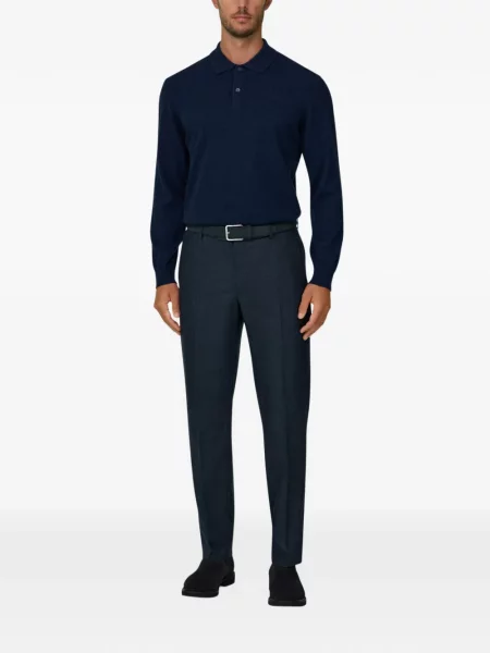 Μάλλινο polo Boggi Milano μπλε