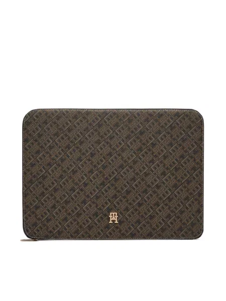 TOMMY HILFIGER Torba za laptop MONO kaki bijela crna
