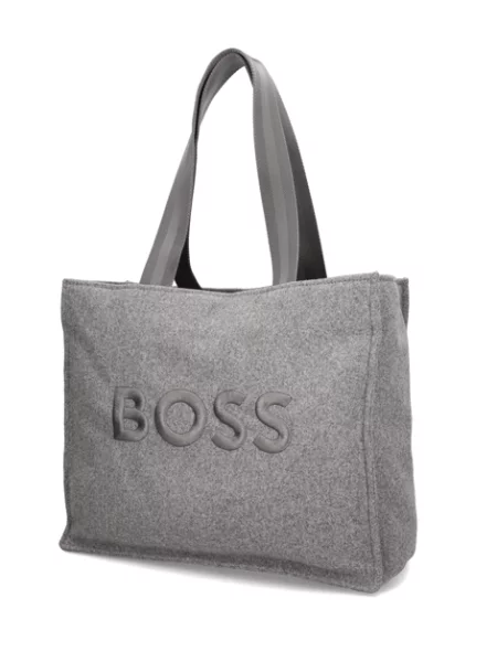 BOSS kabelka Shopper šedá
