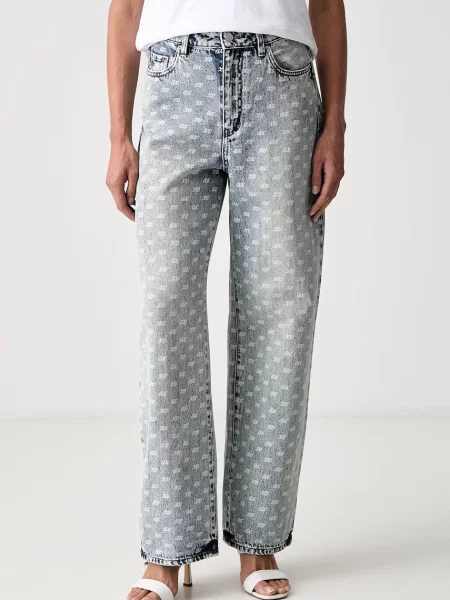 Armani Exchange blugi relaxed fit pentru femei albastru