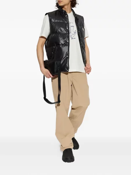 Tricou Moncler cu imagine alb