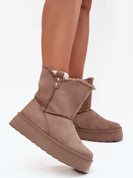 Škornji za sneg Boto s platformo bež