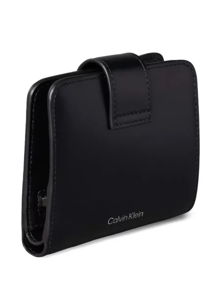 Bőr pénztárca Calvin Klein fekete