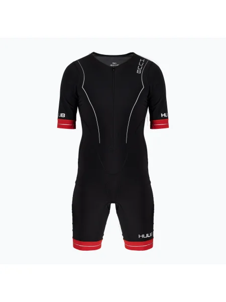 Мъжки костюм HUUB Race Long Course Tri Suit black/red черно
