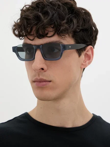 Emporio Armani kvadratna sončna očala modra