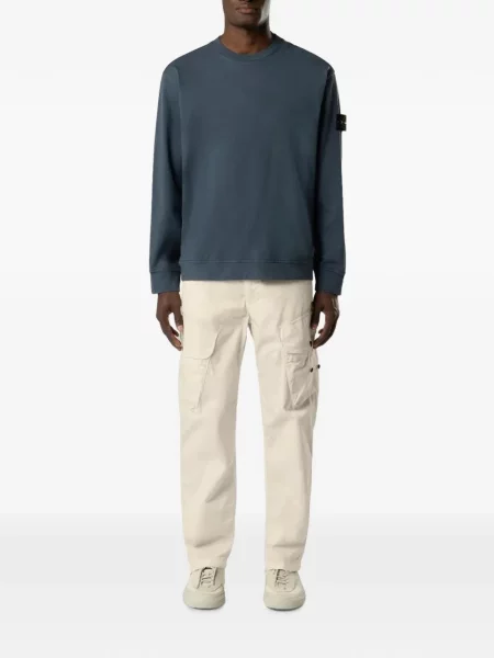 Hanorac Stone Island din jerseu cu strasuri albastru