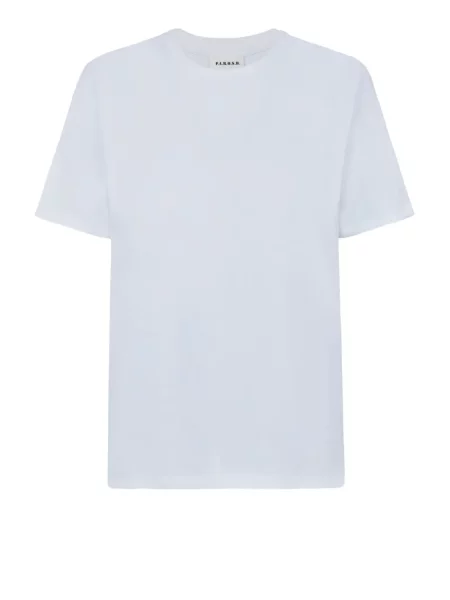 Scurt tricou P.a.r.o.s.h. cu decolteu rotund alb