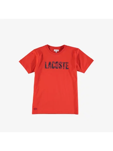 Футболка Lacoste.com с круглым вырезом красная