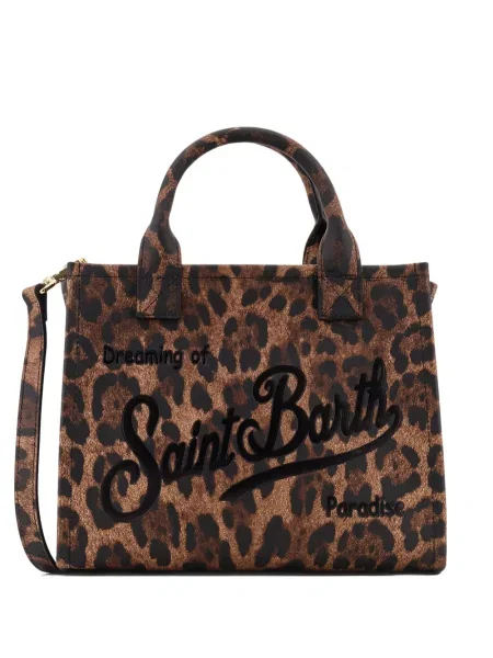 Geantă Mc2 Saint Barth cu imagine cu model leopard maro